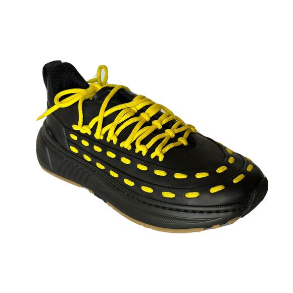 Bottega Veneta Mens Leather Black/Yellow Sneakers 9.5 US 578305 1013 NIB $950 main image 7